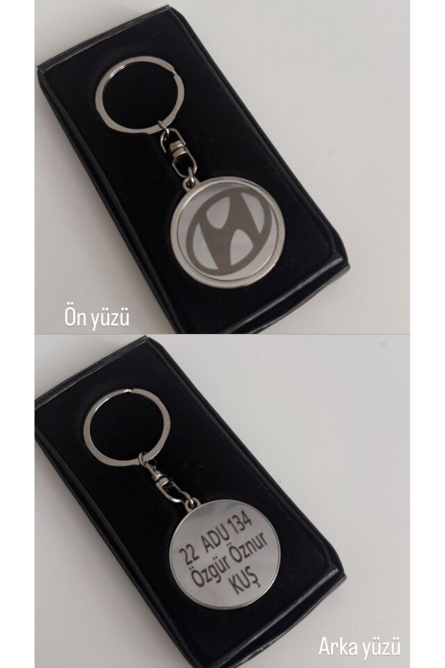 Hundai araba plaka yazili anahtarlık
