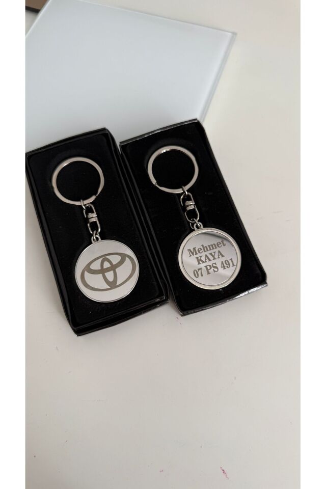 Toyota kişiye özel çelik aynalı anahtarlık