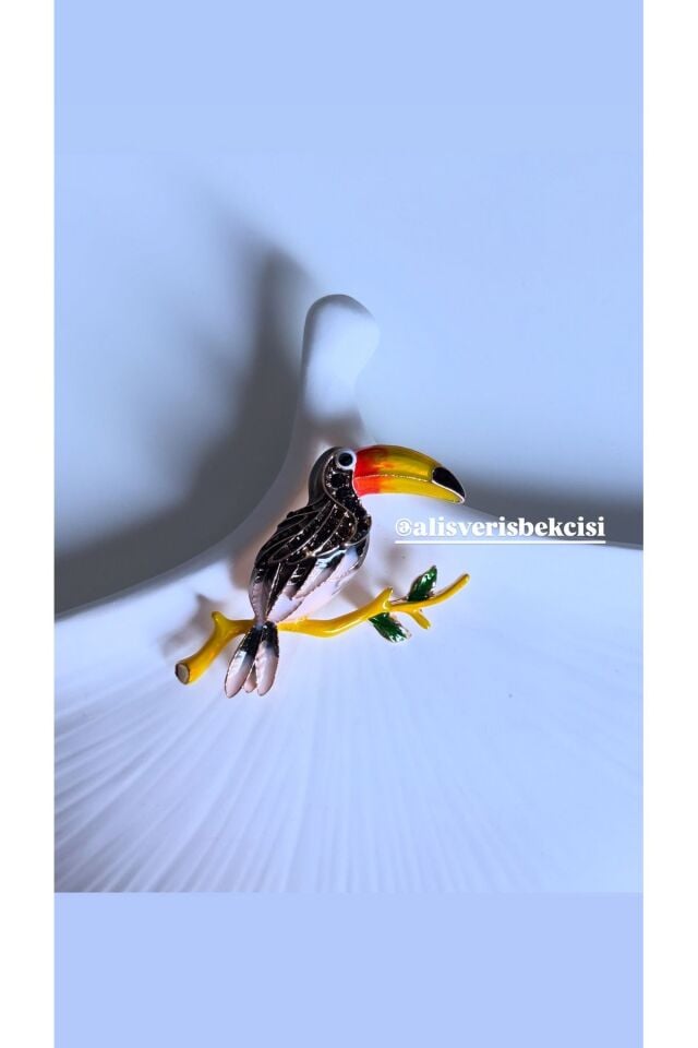 Tukan kuşu yaka iğnesi broş