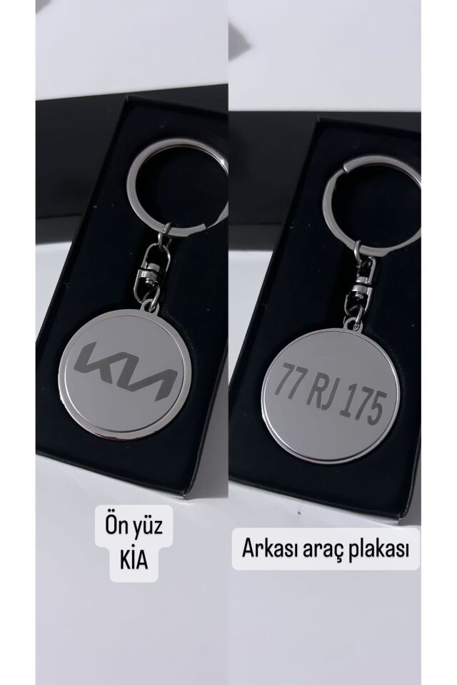 Kia oto sembol araç plaka kisiye özel anahtarlık