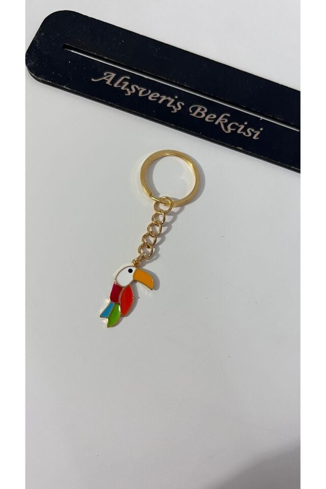 Renkli tukan kuşu anahtarlık