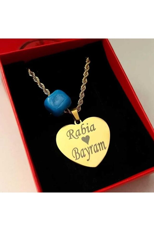 İSİMLİ KALP KOLYE MODELLERİ