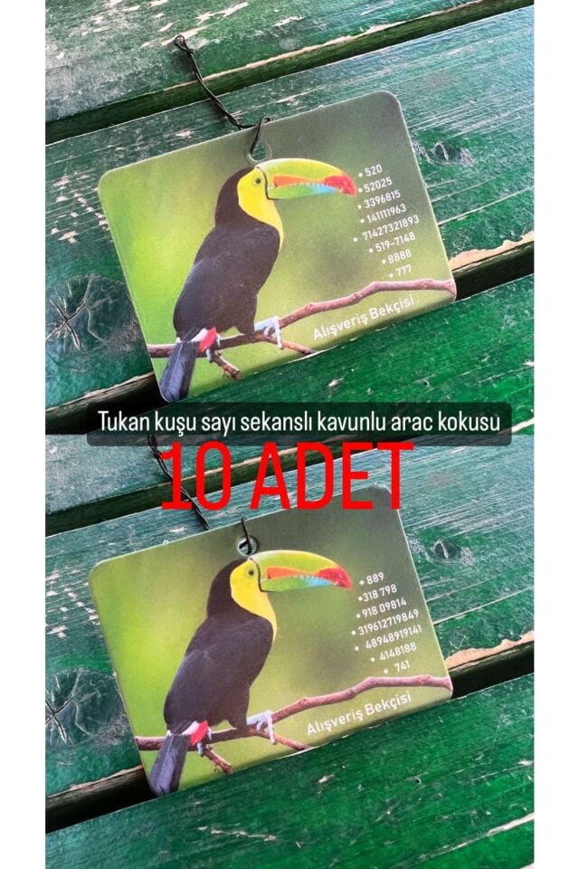 10 Adet Tukan Kusu Sayi Sekansli Oto Kokusu