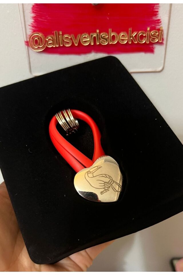 Çelik Tukan Kuş Sembollü Kırmızı Kordonlu Anahtarlık