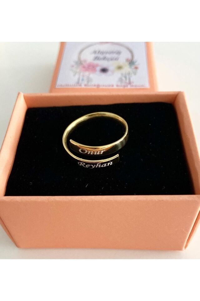 Kişiye Özel Isim Yazılabilir Gümüş Yüzük Aşk Sarmalı